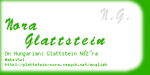 nora glattstein business card